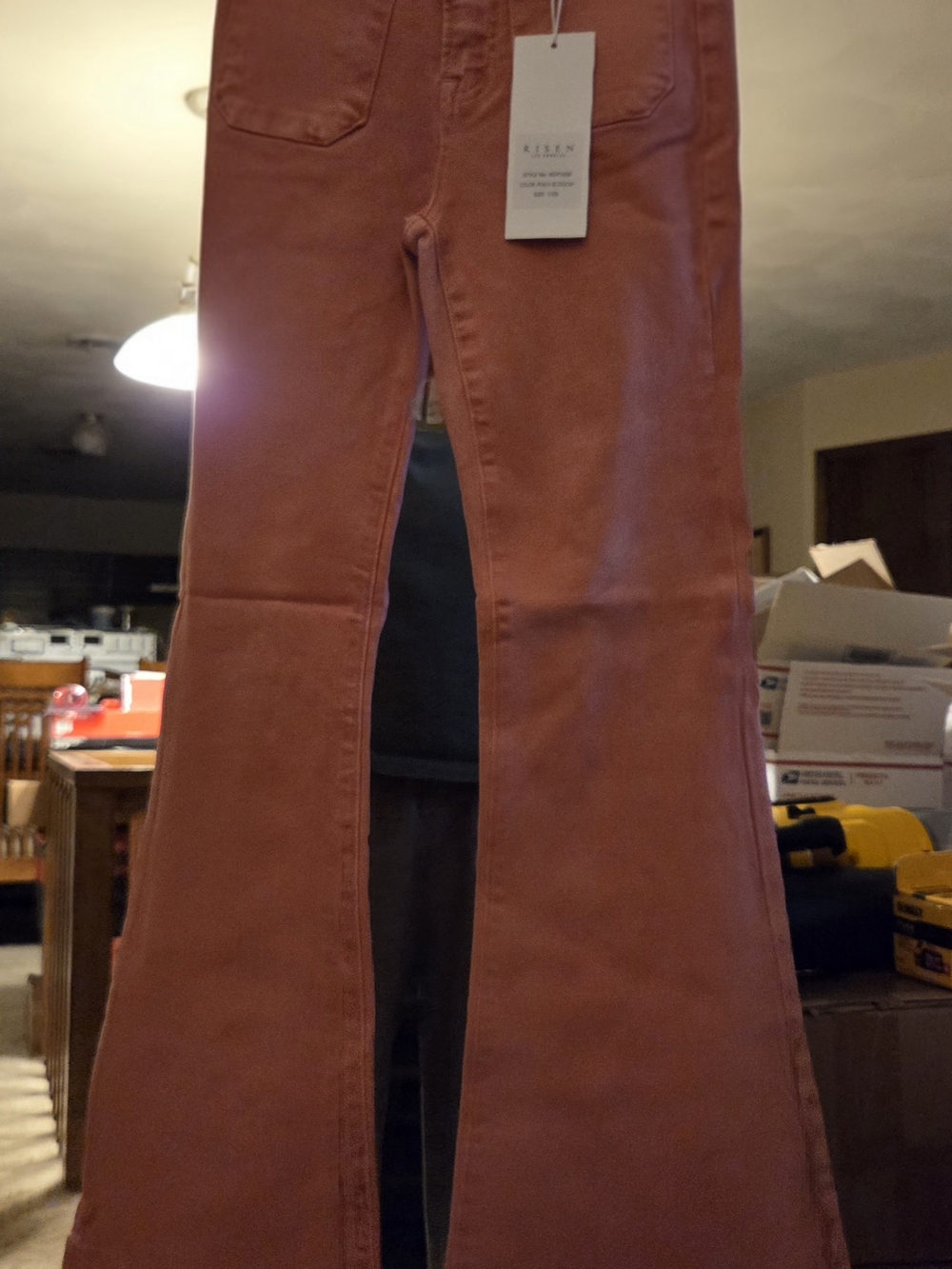 NWT Risen Peach Blossom High-Rise Flare Jeans Size 1/25